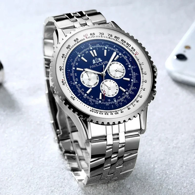 Automatische mechanische Herren-Sportuhr 50 mm – Selbstaufzug & robustes Design