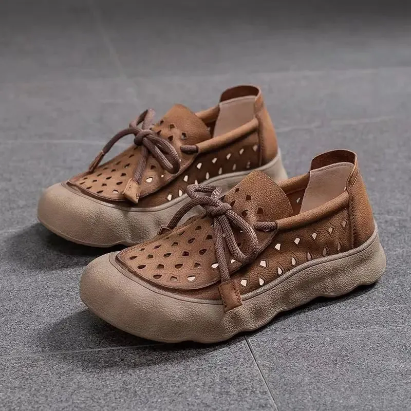 AIYUQI Damen-Sneaker aus echtem Leder – rutschfeste Sneaker im deutschen Stil