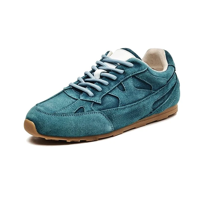 AIYUQI Damen Retro-Sneaker aus echtem Leder, flache Trainingsschuhe für einen modernen Stil
