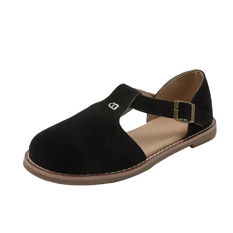Elegante Damen-Sandalen aus echtem Leder – im römischen Stil mit hohler Öffnung