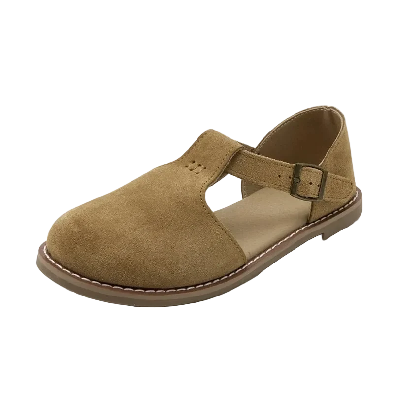 Elegante Damen-Sandalen aus echtem Leder – im römischen Stil mit hohler Öffnung