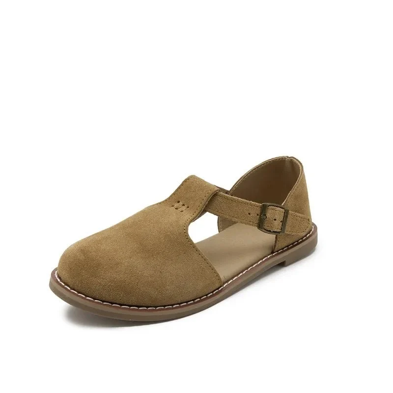 Elegante Damen-Sandalen aus echtem Leder – im römischen Stil mit hohler Öffnung
