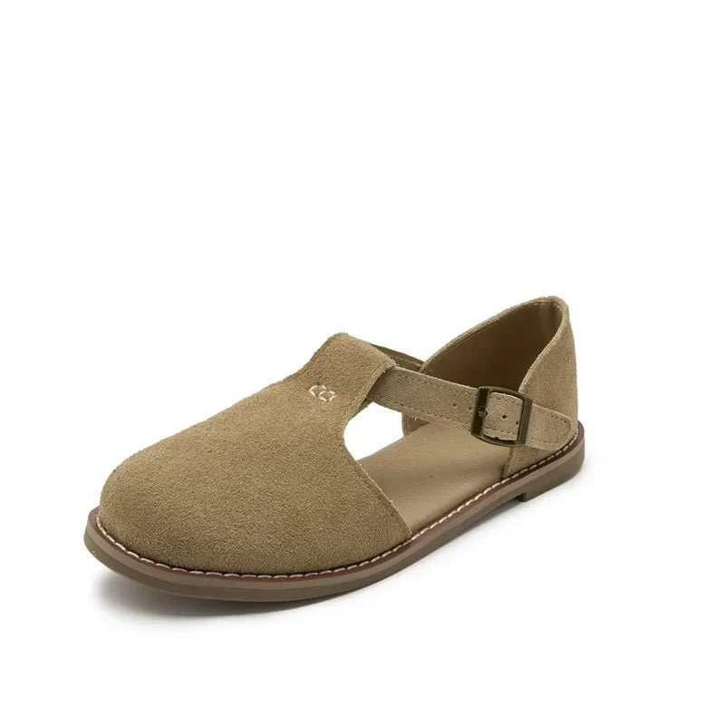 Elegante Damen-Sandalen aus echtem Leder – im römischen Stil mit hohler Öffnung