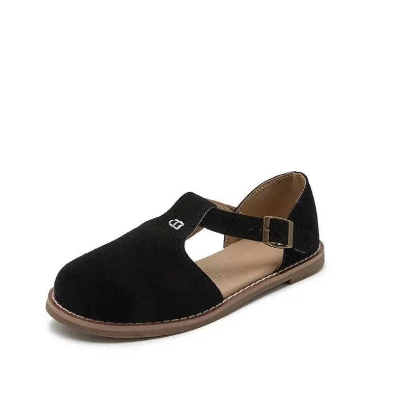 Elegante Damen-Sandalen aus echtem Leder – im römischen Stil mit hohler Öffnung