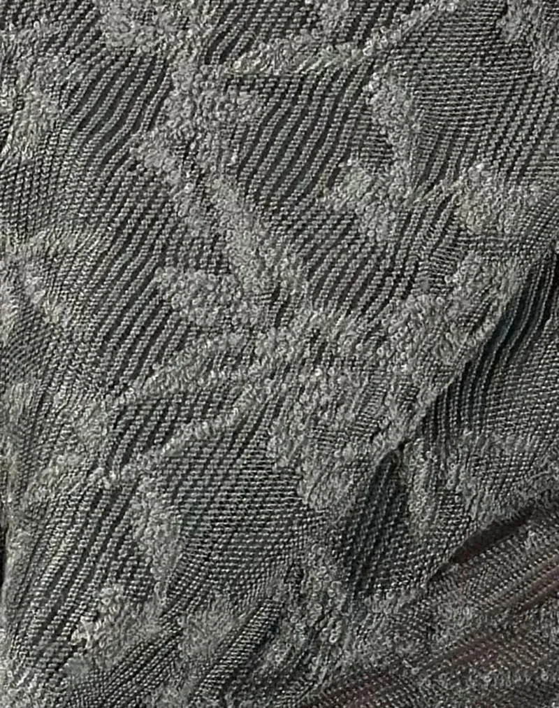 Yukari Oberteil aus Jacquard-Strick Grün