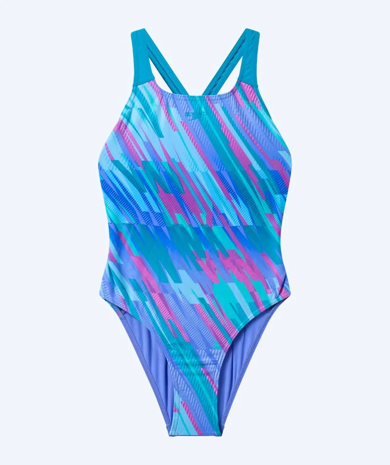 Speedo Badeanzug für Mädchen - Print Powerback - Lila/Blau