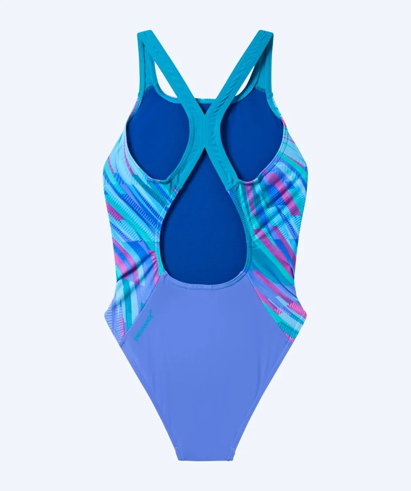 Speedo Badeanzug für Mädchen - Print Powerback - Lila/Blau