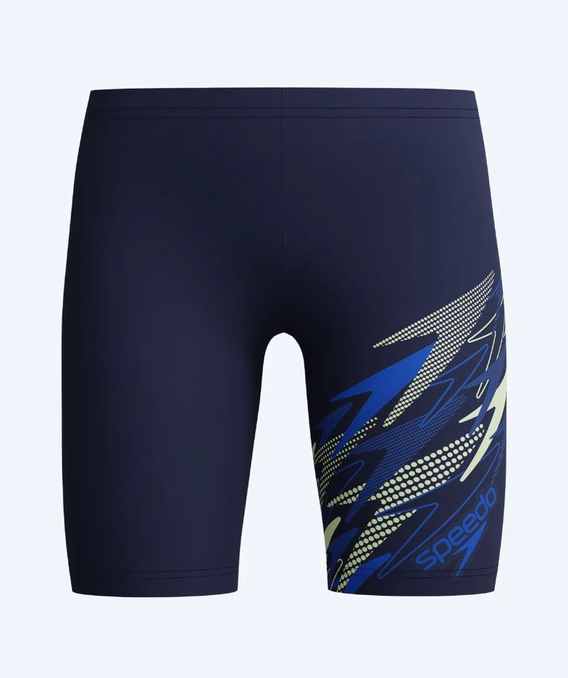 Speedo lange Badehose für Jungen - Medley Logo - Dunkelblau/Blau