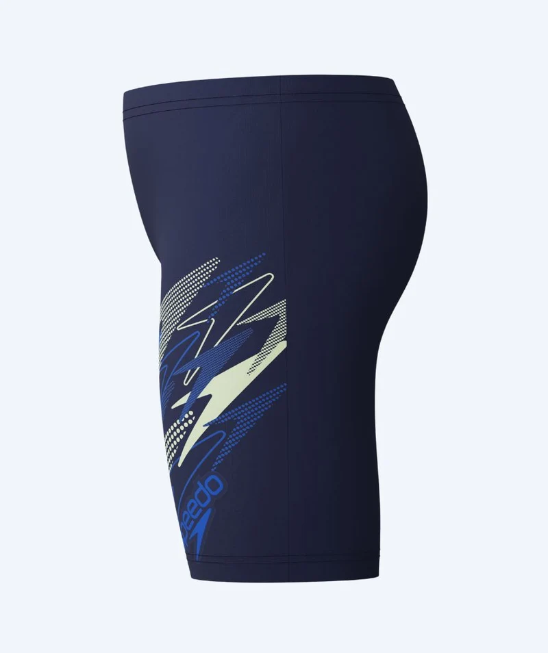 Speedo lange Badehose für Jungen - Medley Logo - Dunkelblau/Blau