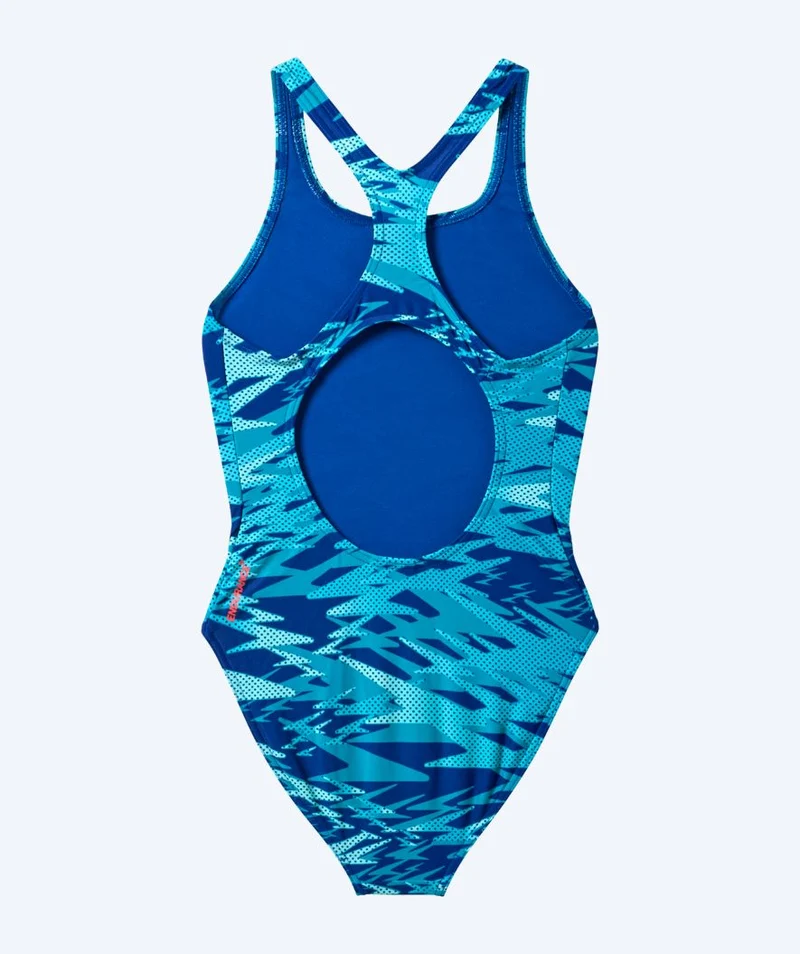 Speedo Badeanzug für Mädchen - Hyperboom Print Medalist - Hellblau/Dunkelblau