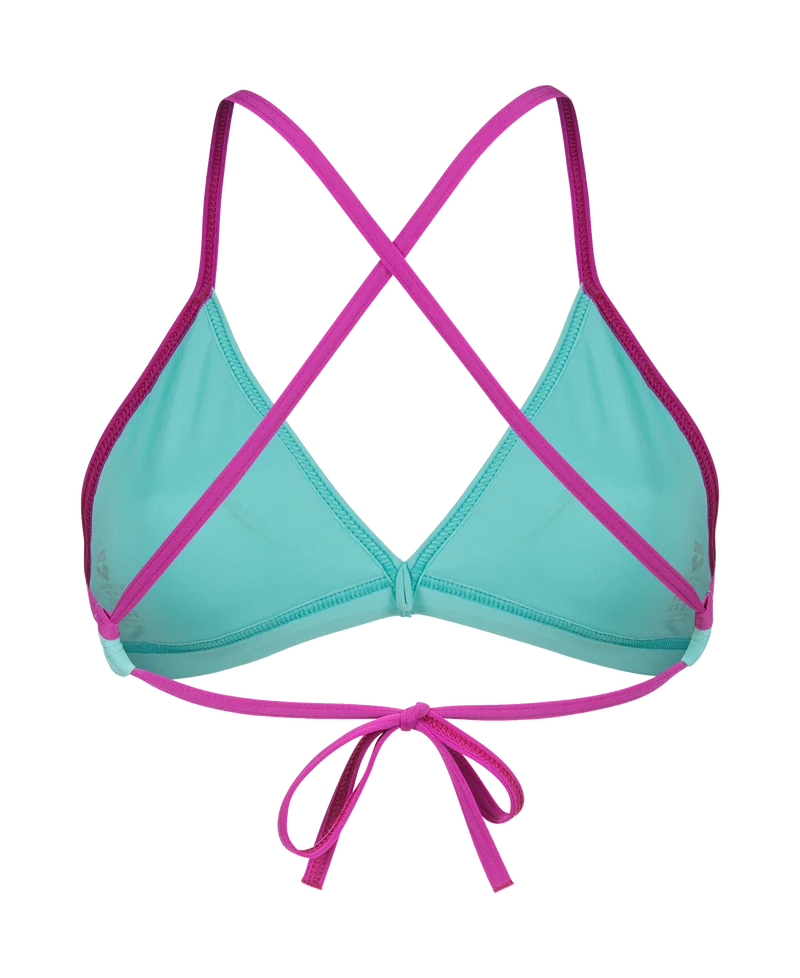 Arena Team Damen Bikinitop Tie Back Solid Water- Very Fuchsia