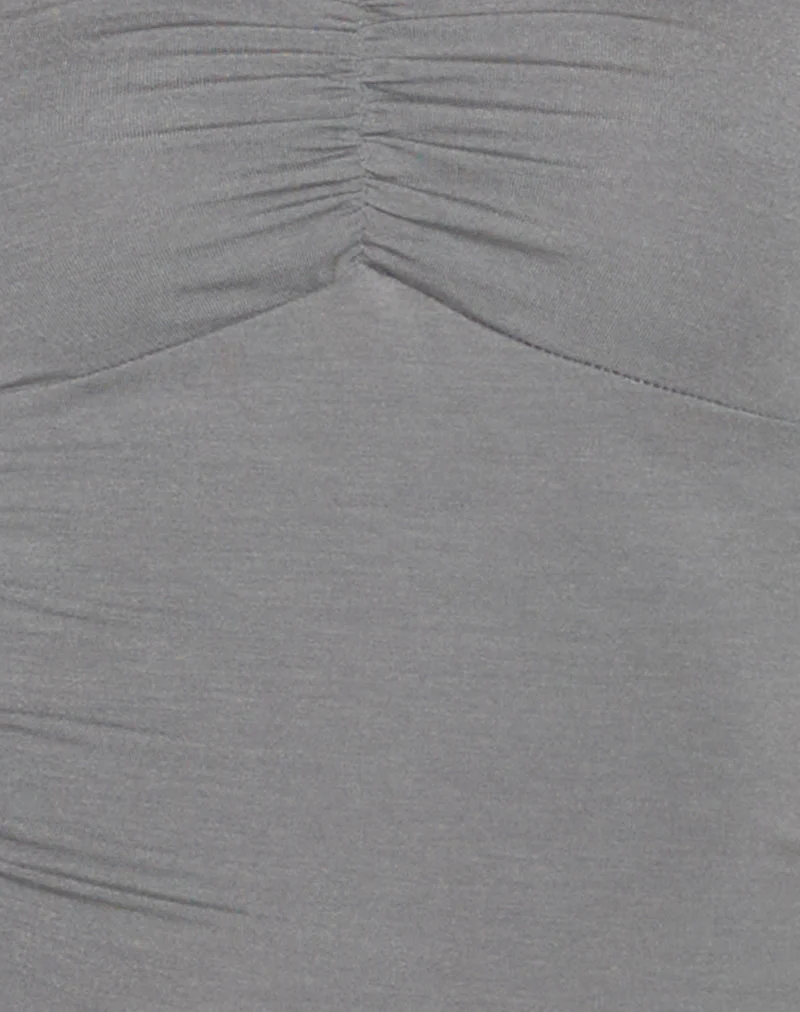 Ruki Bandeau-Top aus Viskose-Jersey Grau