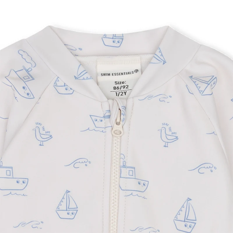 UV Swimsuit Boys - Beige/Blue - Seas The Day