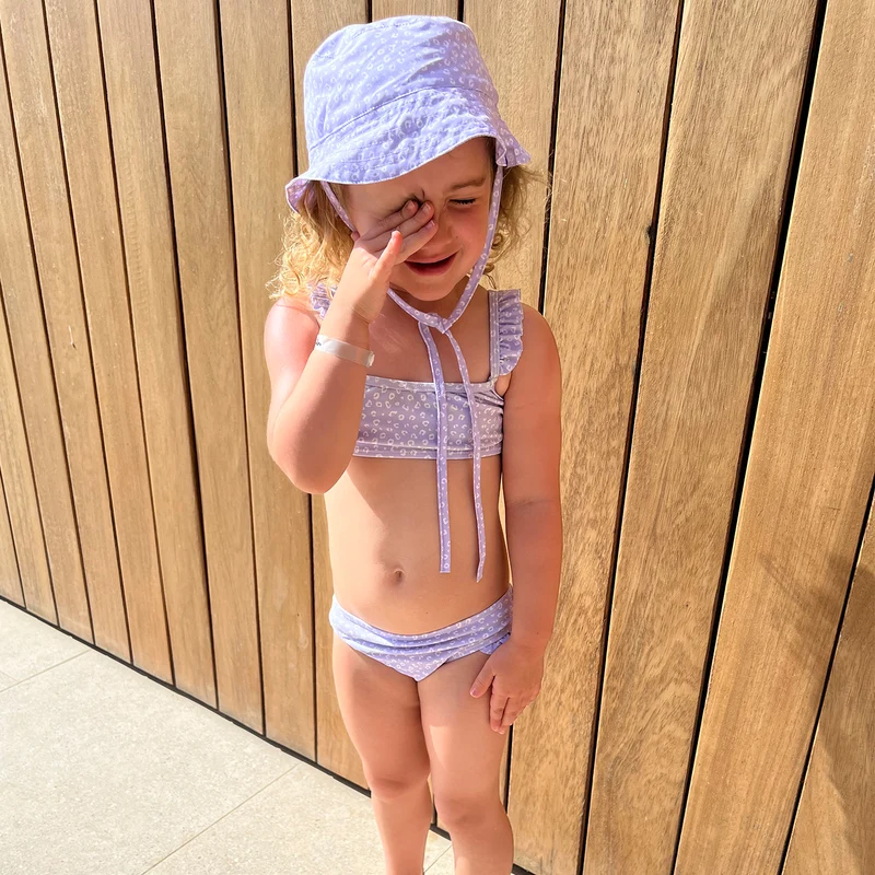 Sun Hat - Lila - Leopard