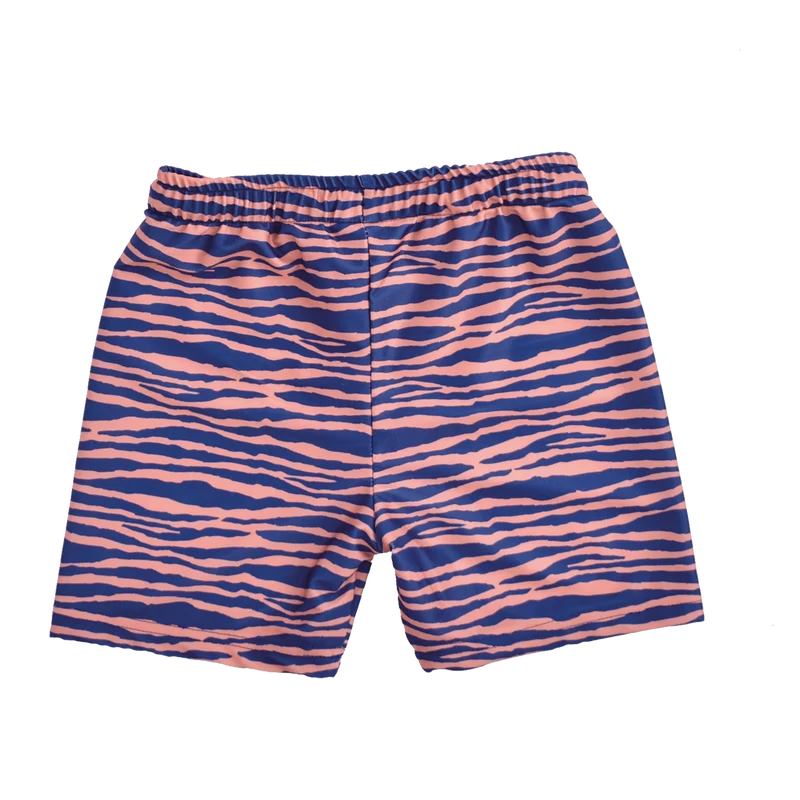 Swim Boxer - Blue/Orange - Vibrant Stripes