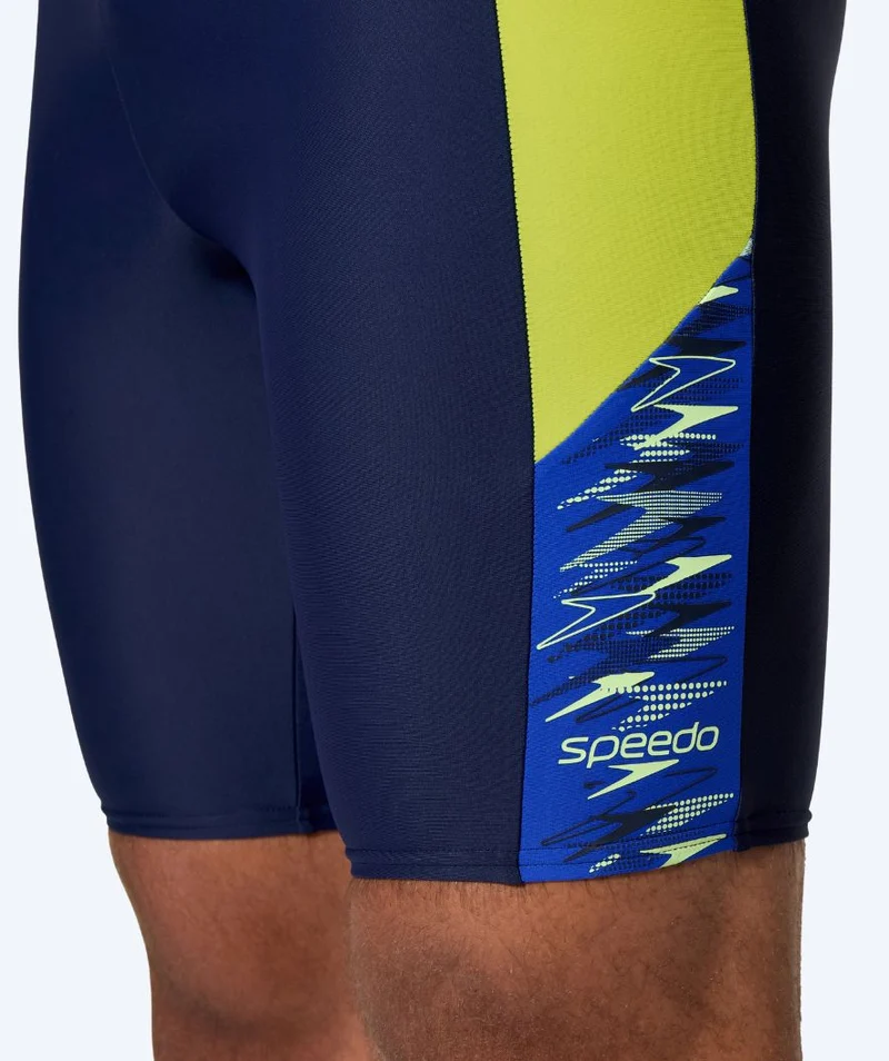 Speedo lange Badehose für Herren - Dive - Dunkelblau/Gelb