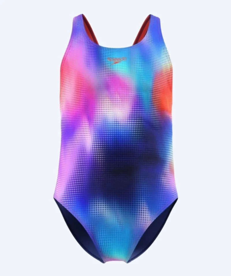 Speedo Badeanzug für Mädchen - Print Leaderback - Mehrfarbig/Lila