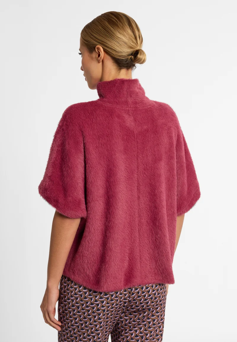 Plüsch-Kurzarm-Pullover Enirea