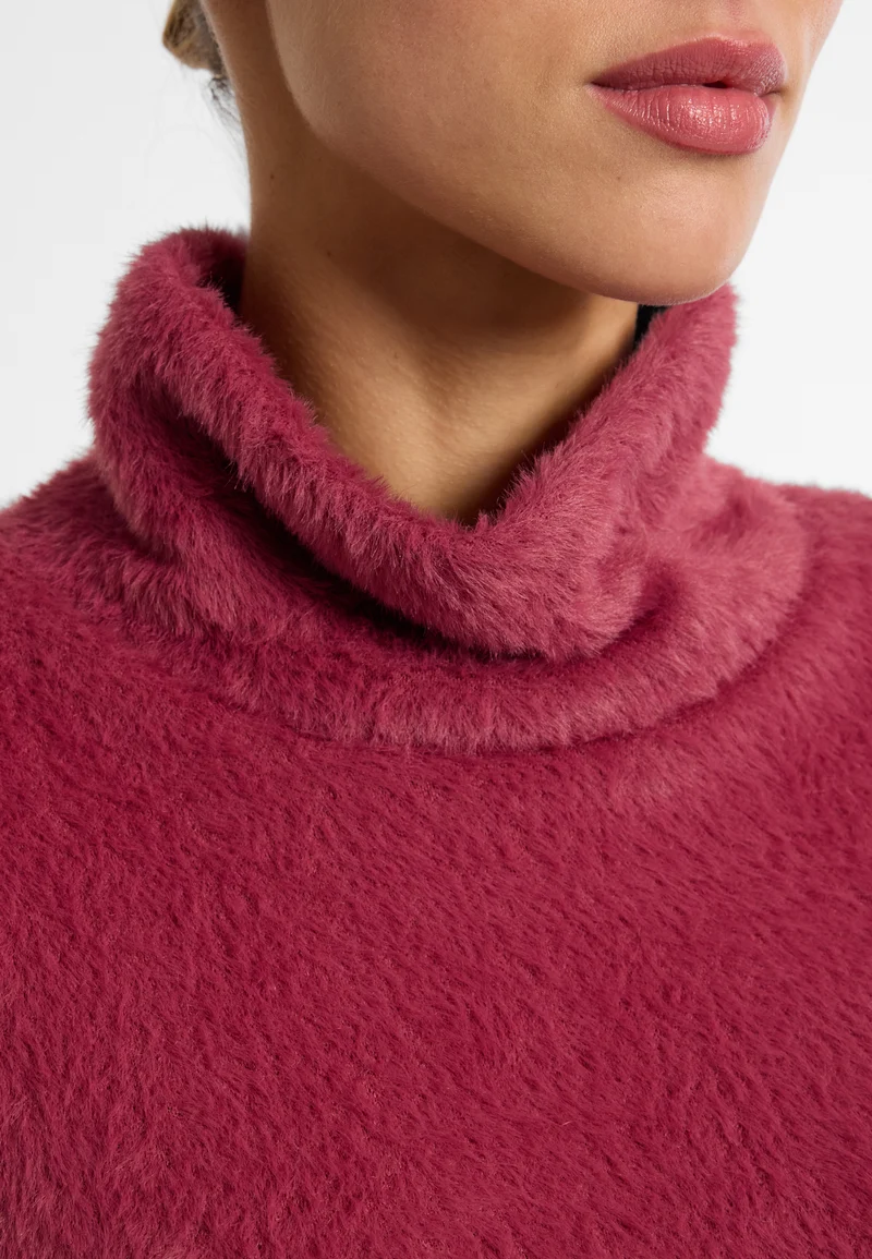 Plüsch-Kurzarm-Pullover Enirea