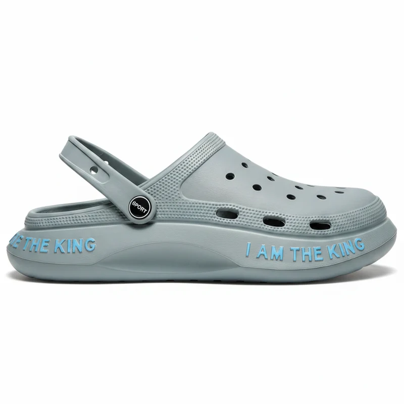 Herren-Sommerclogs-Sandalen - EVA-Strandschuhe mit Löchern, Größe L (45)