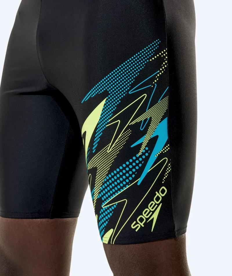Speedo lange Badehose für Herren - Medley Logo - Schwarz/Grün