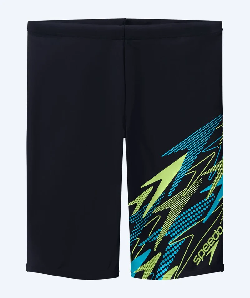 Speedo lange Badehose für Herren - Medley Logo - Schwarz/Grün