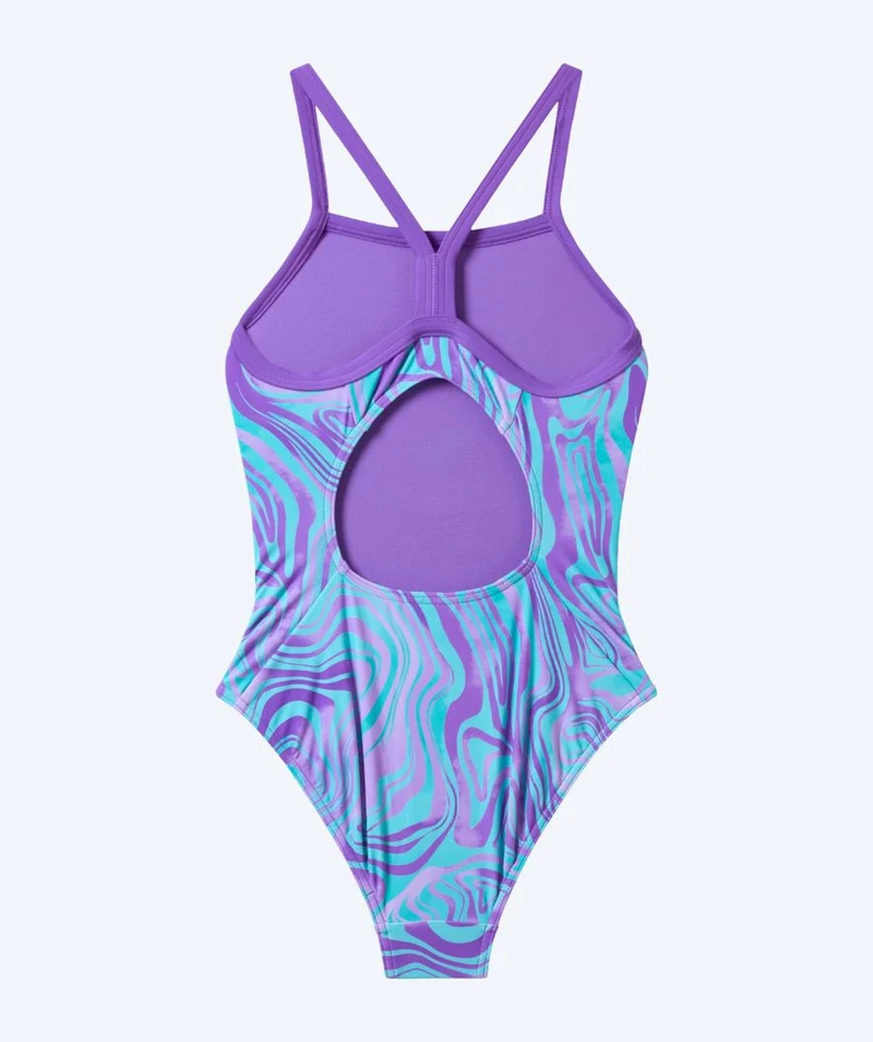 Speedo Badeanzug für Mädchen - Print Thinstrap - Lila/Hellblau