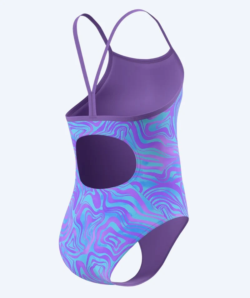 Speedo Badeanzug für Mädchen - Print Thinstrap - Lila/Hellblau