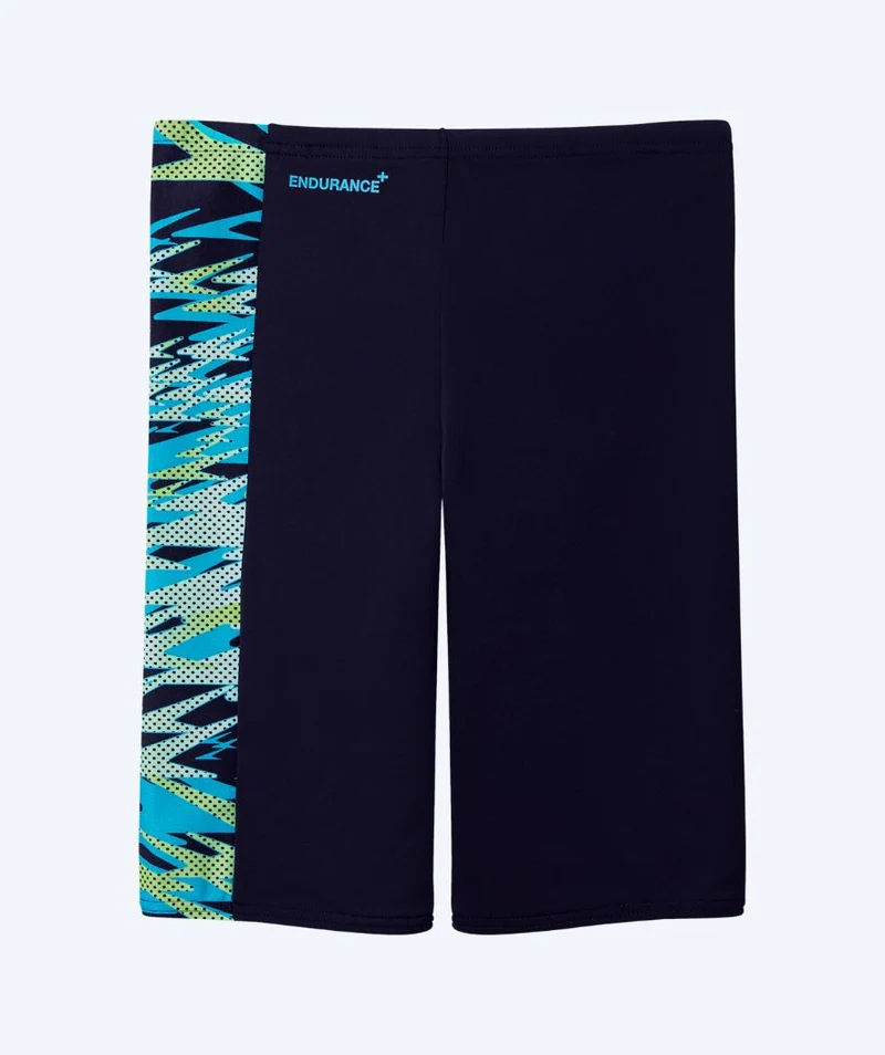 Speedo lange Badehose für Jungen - Hyperboom Splice - Schwarz/Hellblau