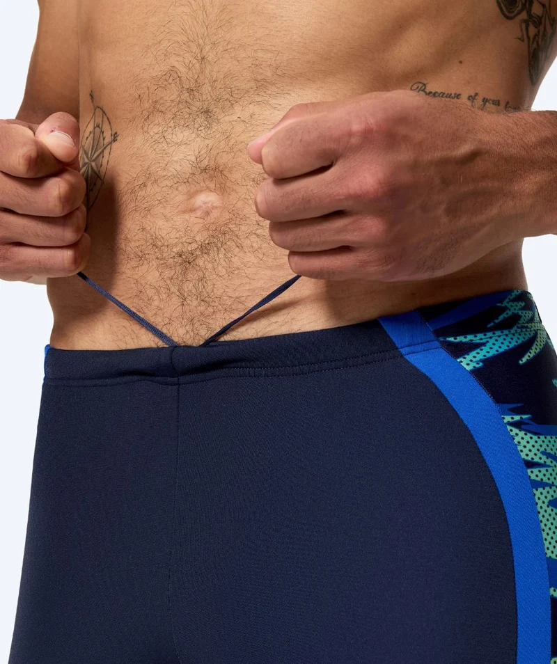 Speedo lange Badehose für Herren - Hyperboom Splice - Dunkelblau/Hellblau