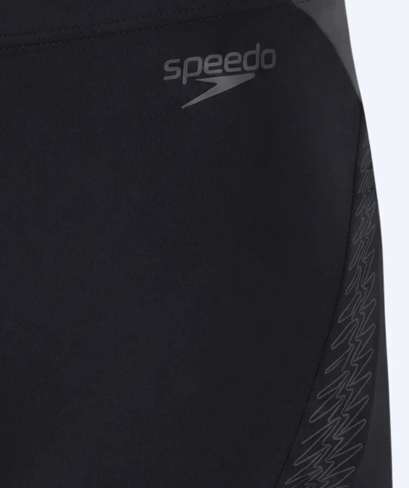 Speedo lange Badehose für Herren - Hyperboom Splice - Schwarz/Grau
