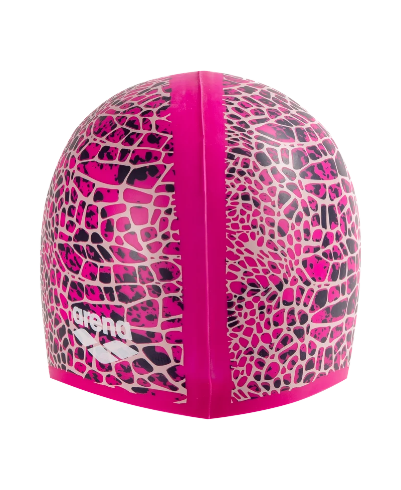 Arena Silikonkappe Print Snakeskin Pink