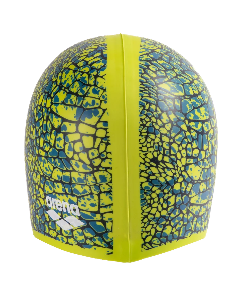 Arena Silikonkappe Print Snakeskin Green