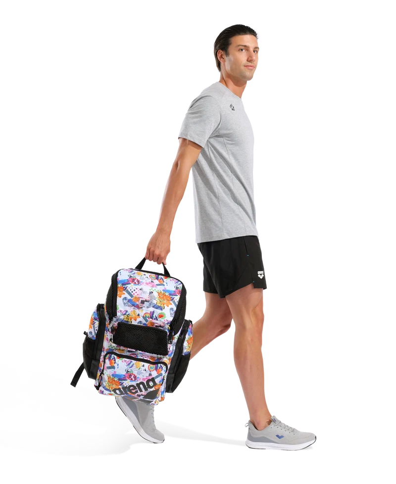 Arena One Go Rucksack 45L Allover Collage