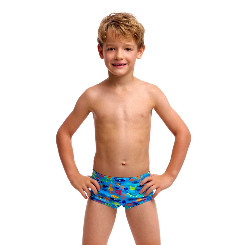 Funky Trunks Boys Toddler Printed Trunks Fish Food
