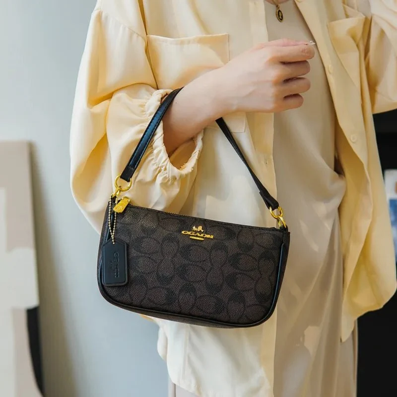 Damen-Umhängetasche – Multifunktionale Schultertasche aus PU-Leder mit klassischem geometrischem Muster