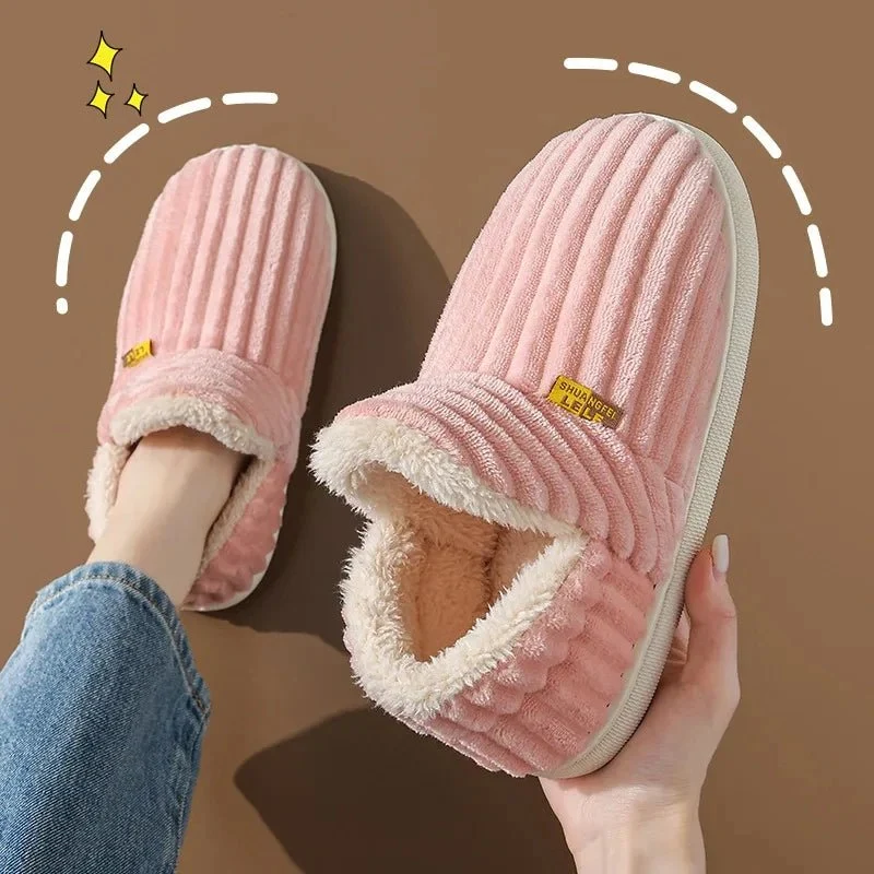 Litfun Neue flauschige Winterpantoffeln für Damen – Gemütliche Plüschpantoffeln mit weicher Sohle für optimalen Komfort in Innenräumen