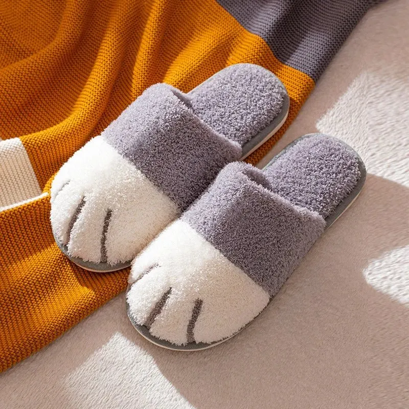 Kuschelige Katzenpfoten-Hausschuhe – Comwarm Winter-Plüsch-Designer-Hausschuhe aus Fell für Schlafzimmer und Innenbereich