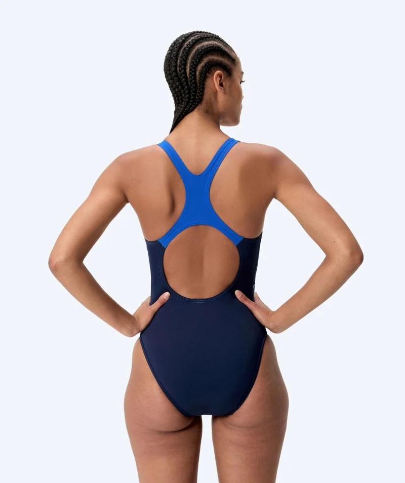 Speedo Badeanzug für Damen - Medley Logo Medalist - Dunkelblau/Blau
