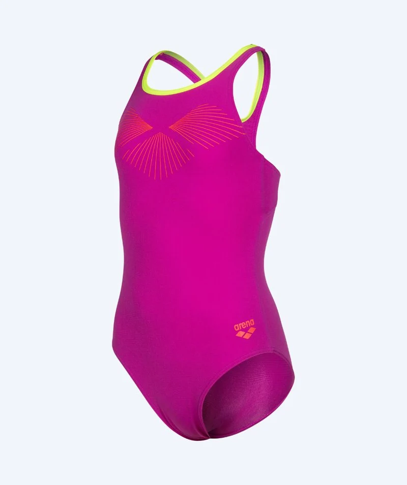 Arena Badeanzug für Mädchen - Bay Swim Pro Back - Rosa/Grün