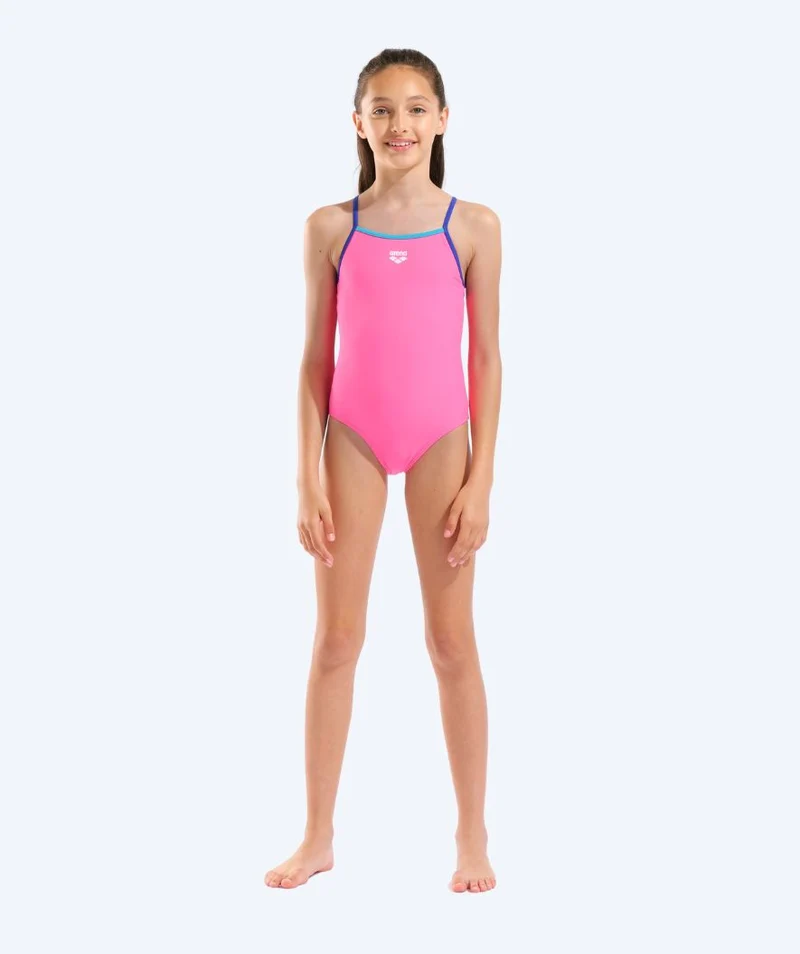 Arena Badeanzug für Mädchen - Light Drop Solid - Rosa
