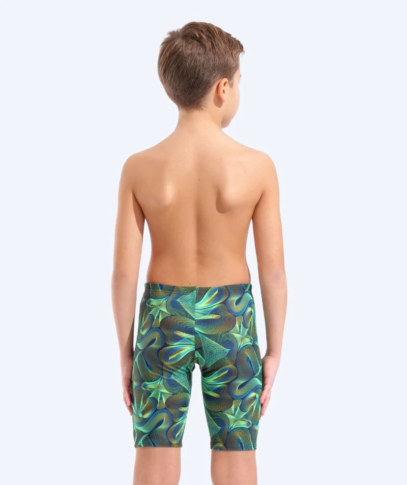 Arena lange Badehose für Jungen - Connection - Grün/Mehrfarbig