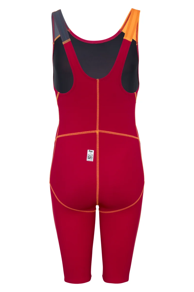 Aquafeel Mädchen Wettkampfanzug I-Nov deep red-orange Closed Back