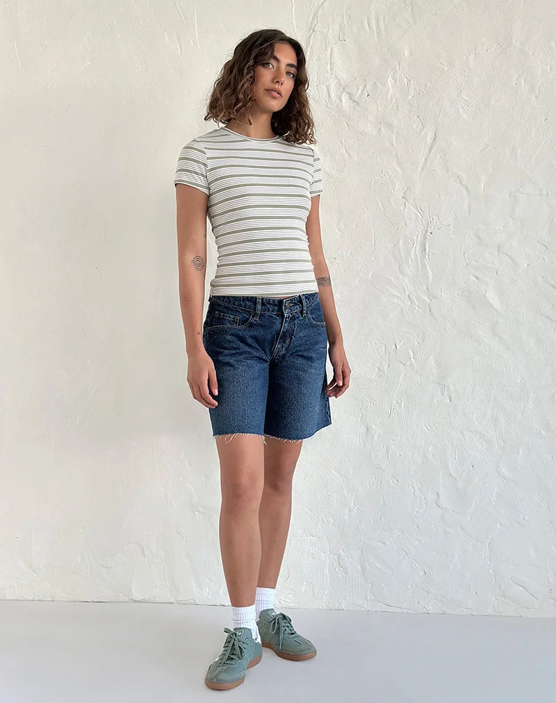 Geräumige Low Rise Jorts in Mid Blue Used