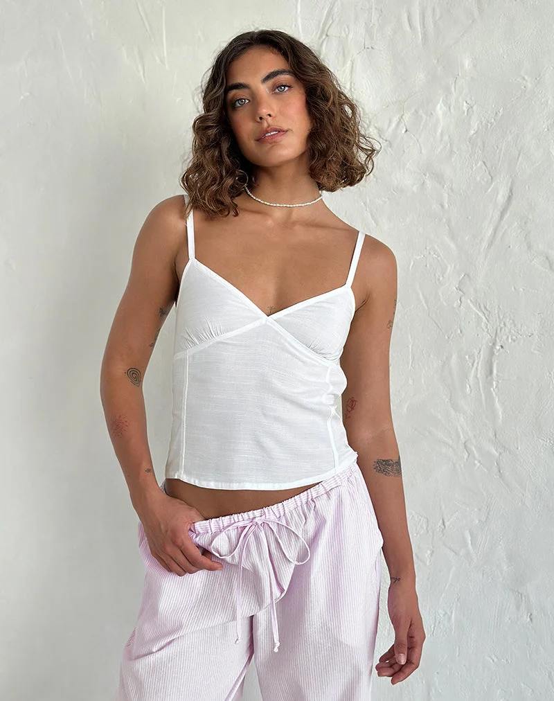 Rey Cami Top in Elfenbein