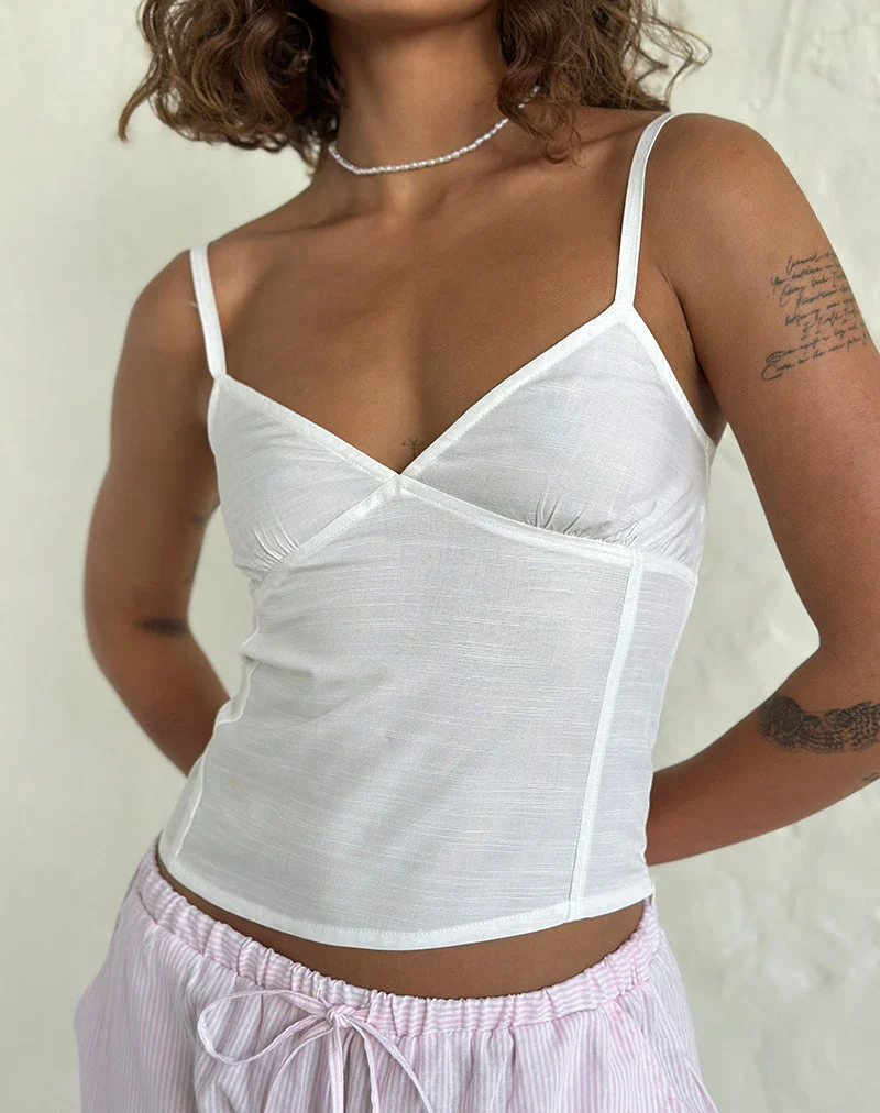 Rey Cami Top in Elfenbein