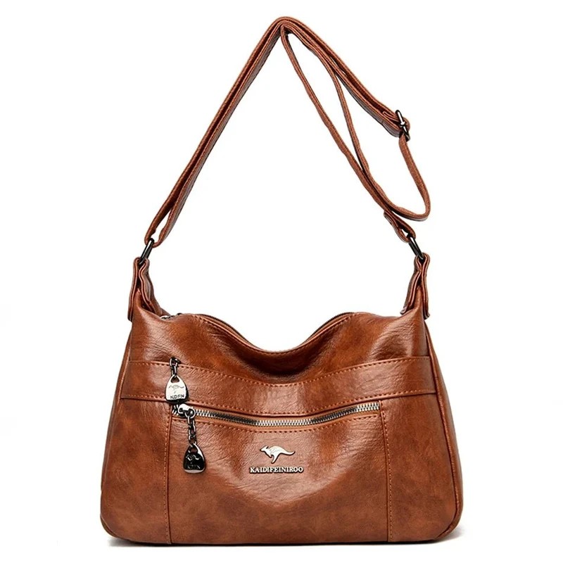 Luxuriöse Schulterhandtasche aus Leder für Damen – Designer-Umhängetasche