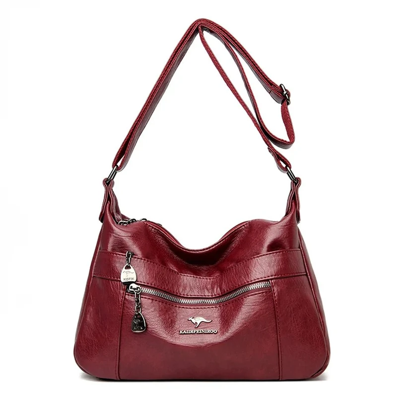 Luxuriöse Schulterhandtasche aus Leder für Damen – Designer-Umhängetasche