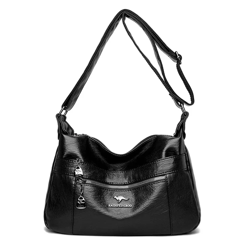 Luxuriöse Schulterhandtasche aus Leder für Damen – Designer-Umhängetasche
