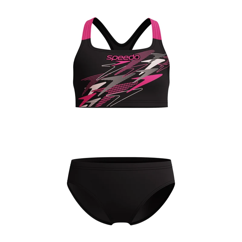 Speedo Girls Medley Bikini Racerback black - pink